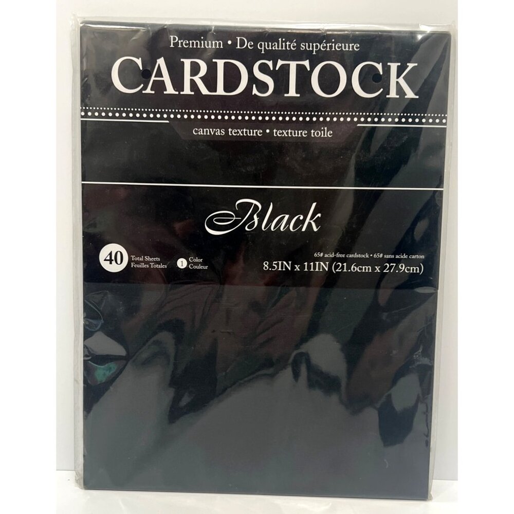 Premium Black Cardstock by NICOLE 8.5"x11" 40 Sheets 104728700